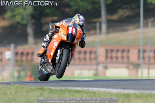 2009-09-27 Imola 2051 Acque minerali - Superstock 1000 - Race - Pere Tutusaus - KTM RC8 R